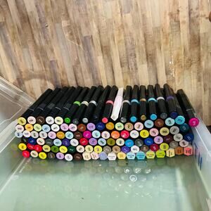 100+ Dual Tip Spectrum Noir Alcohol Markers Lot Bundle Illustrator & Sparkle